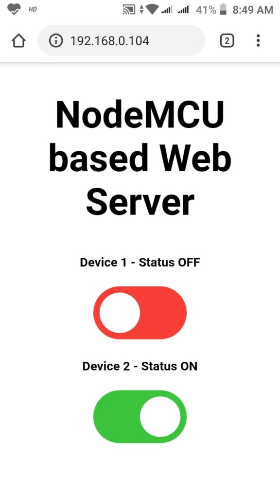 nodemcu webserver